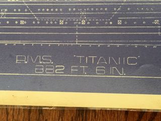 Vintage TITANIC Ship Blueprints White Star Lines Liverpool Iceberg Shipwreck HMS 7