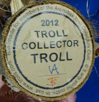 2012 Arensbak Hand Made Troll Collector Troll 5 Arts Studio 5 