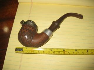 Vintage Wellington Imported Briar Italy Tobacco Old Estate Pipe Silver Plated