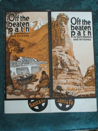 20s Booklet Off Beaten Path In Mexico/arizona Pub Santa Fe Railroad Railway