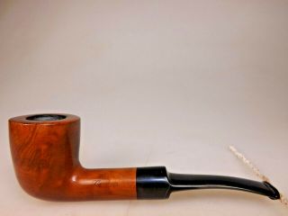 Lanza Made In Italy Bent Fat Dublin Shape Imported Briar Pipe Ebonite Stem