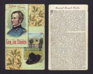 N114 Duke Tobacco Card - Histories Of Civil War Generals - Joseph Hooker
