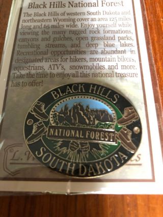 Black Hills National Forest Metal Medallion Hiking - Pinecones - Black Elk Peak