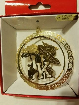 University Of Kentucky Brass Christmas Ornament