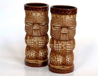 2 Trader Dick’s Tiki Mugs Peanut John Ascuaga’s Nugget Reno Hawaiian Cup Set