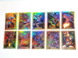 1994 Marvel Masterpieces Series 3 Gold Holofoil 10 Card Insert Set Jumbo Packs