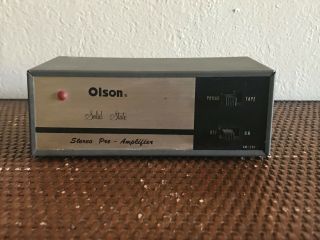 Vintage Olson Solid State Stereo Pre Amp Amplifier Japan For Phono Tape