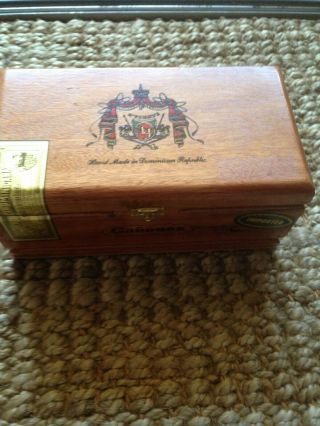 Cool Auturo Fuente Empty Wooden Cigar Box With Dovetail Corners
