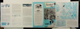 1963 Dusseldorf Germany vintage SAS City Portrait vintage travel brochure map b 4