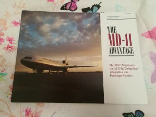 Mcdonnell Douglas Md - 11 Airliner Aircraft Manufacturers Prestige Brochure 1991