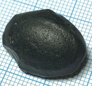 Australite 27: 4g Australian tektite: meteorite impact,  Chipped Oval,  Wave Rim 2