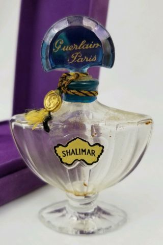 Vintage Guerlain Shalimar in Baccarat Style Perfume Bottle 1/2 oz 2