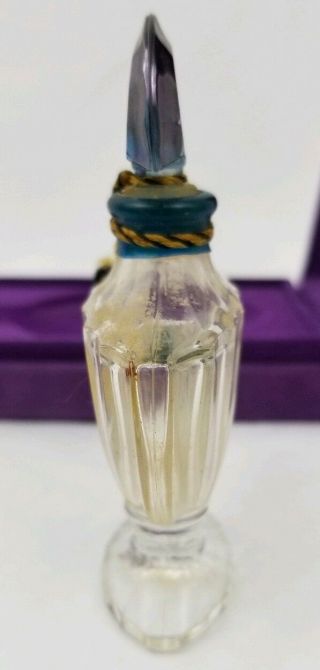 Vintage Guerlain Shalimar in Baccarat Style Perfume Bottle 1/2 oz 4