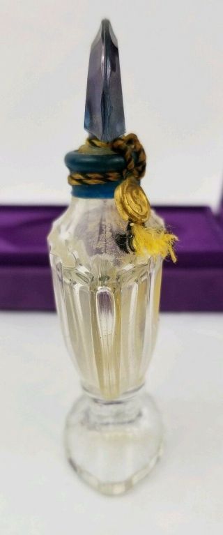 Vintage Guerlain Shalimar in Baccarat Style Perfume Bottle 1/2 oz 6