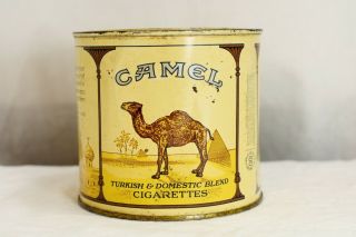 Vintage Camel 100 Round Cigarette Tobacco Tin 6 Cent Postage