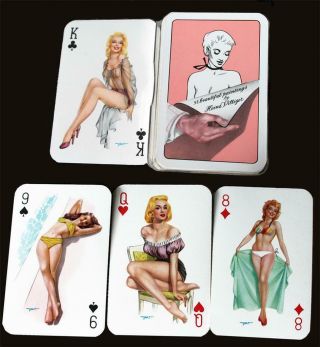 Heinz Villiger Vintage Pin Up Darlings Playing Cards Marilyn Monroe Liz Taylor