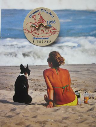 1996 Ocean City Jersey Seasonal Beach Badge/tag 23 Years Old