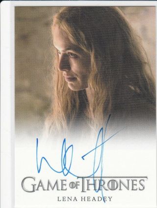 Game Of Thrones.  Lena Headey As Cersei Lannister Season 5 Autograph Full Bleed