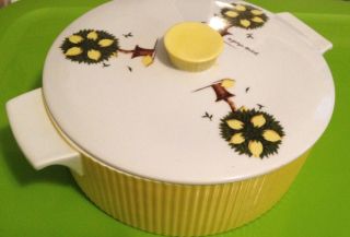 Gorgeous Georges Briard Lemon Tree Yellow And White Porcelain Covered Casserole