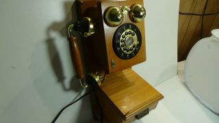 Thomas COLLECTORS Edition Wall Phone PP - 9 PUSH BUTTON Country 1927 Oak 4