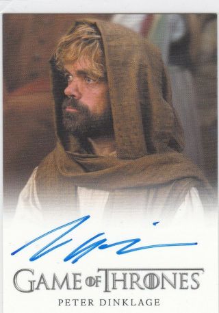 Game Of Thrones.  Peter Dinklage As Tyrion Lannister Season 5 Autograph F Bleed