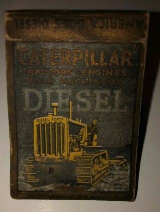 Vintage Matchbook Cover Caterpillar/ Shepard Tractor & Eqiupment Co.  La/oxnard Ca