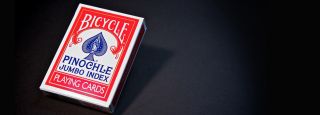 Bicycle Pinochle Red & Blue Card Deck Jumbo Index Playing Cards (pack Of 12)