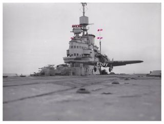 Sea Hurricane Hms Victorious 1942 Wartime British Official Photo Rare