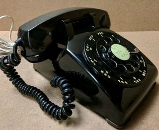 Vtg 1962 Black Bell System Western Electric Rotary Dial Phone Cd 500 Desk