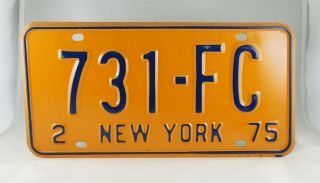 1975 York Foreign Consul License Plate - Near