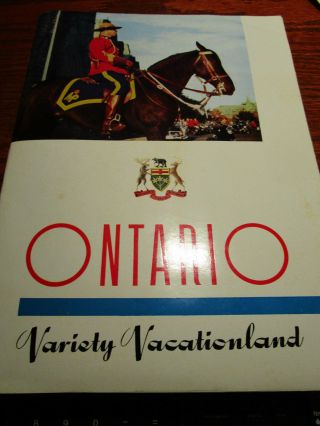 Antique Vtg 1954 Ontario Canada Official Vacationland Tourist Booklet Travel