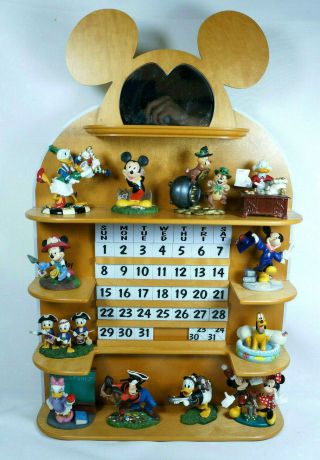 Disney Danbury 1998 Disney Characters Perpetual Calendar Figurines X12