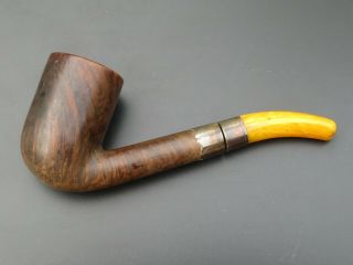 Vintage Smoking Pipe With Amber Stem.  Peterson?