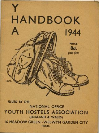 1944 British Youth Hostels Assn.  Handbook 48 Pages Listing Locations Of Hostels