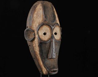 African Tribal Art Bembe Wooden Mask From Democratic Republic Of Congo Drc