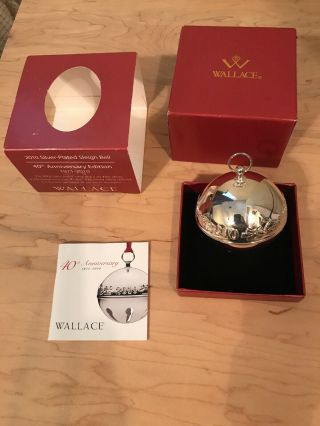 Wallace Silversmiths Christmas Sleigh Bell Ornament 2010 40th Anniversary