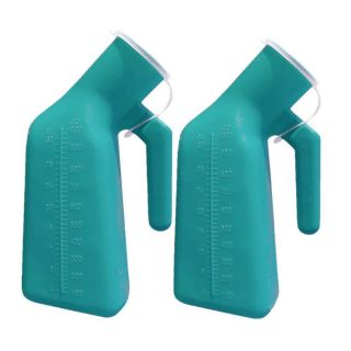 Yumsum Thick Firm Male Urinal Urine Bottle With Lid 32oz.  /1000ml Green