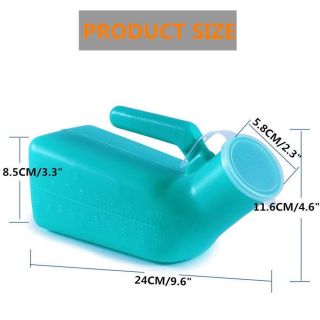 YUMSUM Thick Firm Male Urinal Urine Bottle with Lid 32oz.  /1000mL Green 3