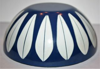 Cathrineholm Enamel Lotus Bowl Dark Blue & White 5.  5” Norway Mid Century Modern 7