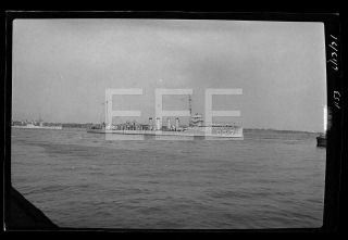 1931 Uss Us Navy Cg - 7 Coast Guard Ship Old Photo Negative 579b