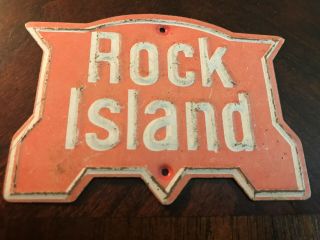 Old Rock Island Line Railroad Metal Sign Vintage Train Signs Ri