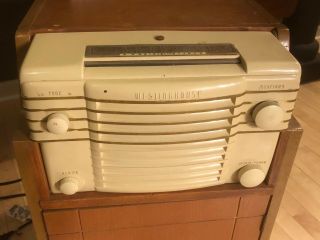 Westinghouse H - 122 Detachable Table Radio,  Turntable & Maple Cabinet