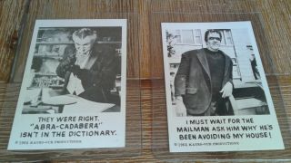 1964 The Munsters Trading Cards 45 And 49 Leaf Brand