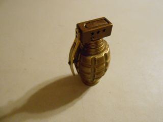 Vintage Combat Pgl Hand Grenade Lighter D.  Pat 14210 Blass Color