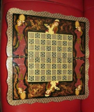 Middle Eastern Backgammon,  Chess & Checker Set With Dancing Ladies L@@k
