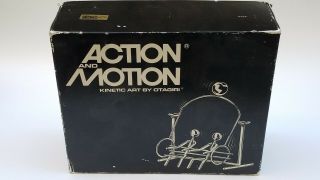 Vintage 1978 Modernist Otagiri Action and Motion Kinetic Art Swing Sculpture 7