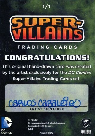 DC Comics - Villains Color Sketch Card by Carlos Cabaleiro 2