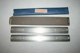 Vintage Charles Bruning Co 12 " Metal Drafting Machine Ruler Scales 1 - 1/2 / 3