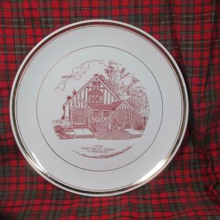 1958 Dorchester Ma First Baptist Church Plate,  Burning Of Mortgage,  Exc.  Cond.