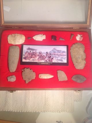 Authentic Arrowheads Indian Artifacts Stone Tools Celt Hard Hardstone